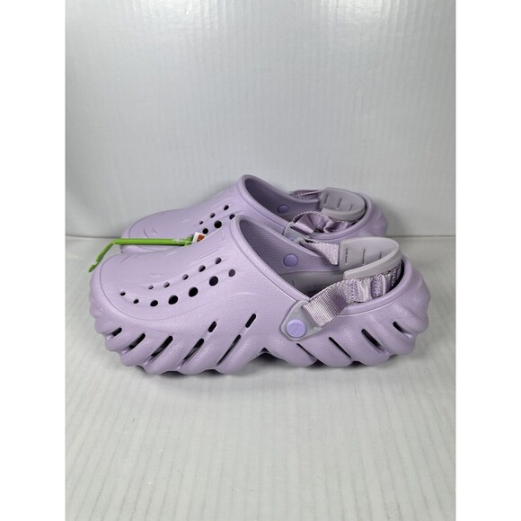 Size 9 Womens Crocs Echo Clogs Lavender Purple 207937-530 Slip On NEW - Picture 3 of 7
